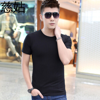 慈姑 短袖 男士T恤 黑色 S，XL，L，M