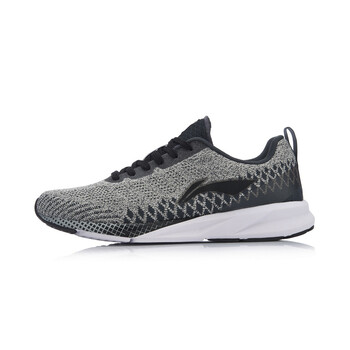 李寧（LI-NING）跑步鞋微晶灰/檀黑色 