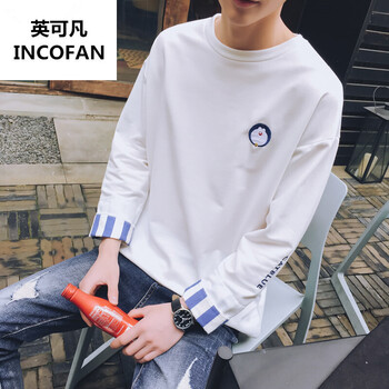 英可凡（INCOFAN） 長袖 男士T恤 白色 