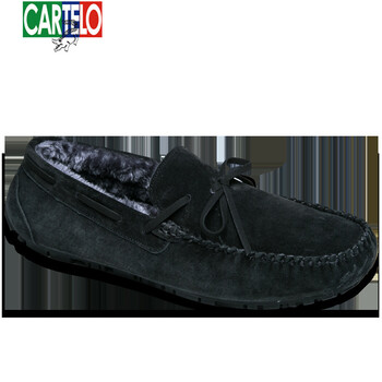 卡帝樂(lè )鱷魚(yú)（CARTELO）男士黑色(加絨) 38
