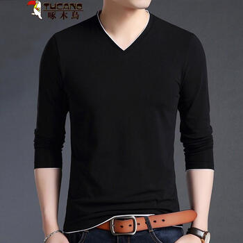 啄木鳥(niǎo)（TUCANO） 長(cháng)袖 男士T恤 8808黑色 