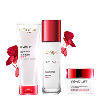 歐萊雅（LOREAL）套裝/禮盒抗皺，提拉緊致，保濕，深層清潔，補(bǔ)水