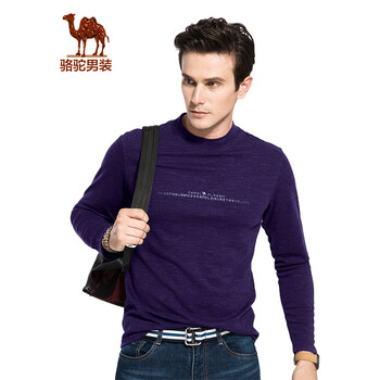 駱駝（CAMEL） 長袖 男士T恤 寶藍 XL，L，XXXL，M，XXL