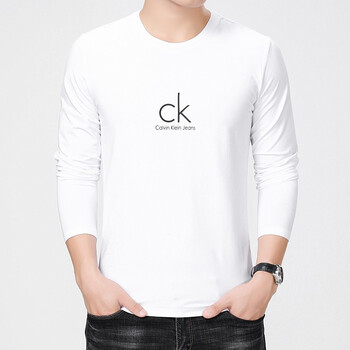 森籮杰（kim ck in） 長袖 男士T恤 白色812 