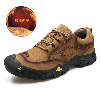 西域駱駝（VANCAMEL）男士8121卡其加絨款 40