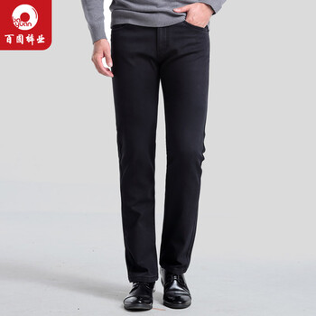 百圓褲業(yè)（BAIYUAN TROUSERS） 直筒褲 商務(wù)休閑 男士牛仔褲