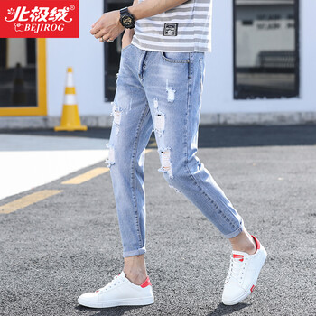 北極絨（Bejirog） 修身褲 日韓風(fēng)格 男士牛仔褲