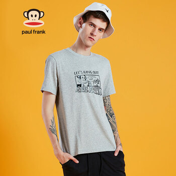 PAUL FRANK 短袖 男士T恤 淺麻灰 XL，L，M，XXL