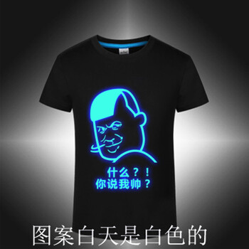 洛凌 短袖 男士T恤 夜光 說(shuō)我?guī)?S，XL，L，M，XXL，XXXL
