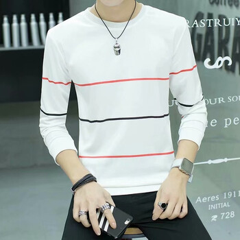 凌登（LingDeng） 長袖 男士T恤 白色 XL，L，XXL，M，XXXL