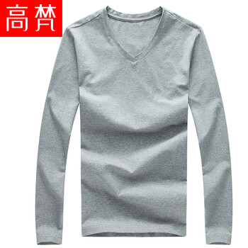 高梵 長袖 男士T恤 灰色 L，M，加大，XXL，XXXL