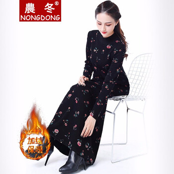 農(nóng)冬 花色 提花 連衣裙