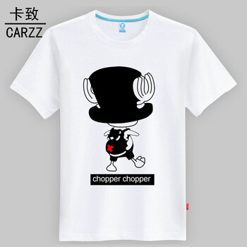 卡致（CARZZ） 短袖 男士T恤 喬巴黑白 