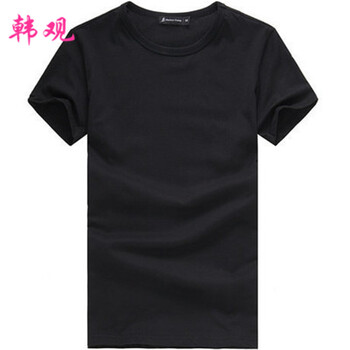 韓觀 短袖 男士T恤 純黑圓領(lǐng) XL，L，XXL，M