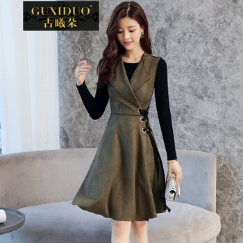古曦朵  條紋 連衣裙