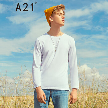 A21 長(zhǎng)袖 男士T恤 特白 S，XL，L，M，XXXL，XXL