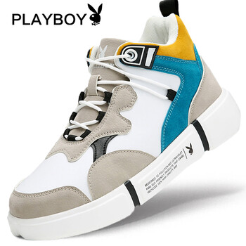 花花公子（PLAYBOY）男士白灰（高幫款） 40