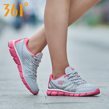 361度跑步鞋淺灰粉-2206 35，36，37，38，39，40