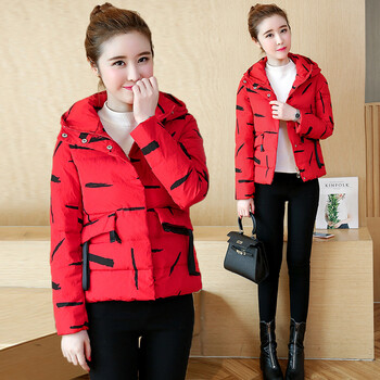 婭世荔（YASLEAD） 立領(lǐng) 長(cháng)袖 女 短外套 拼接，印花