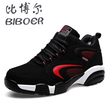 比博爾（BIBOER）男士黑紅加絨 40