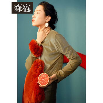 森宿  短袖 T恤 女 堆堆領(lǐng)