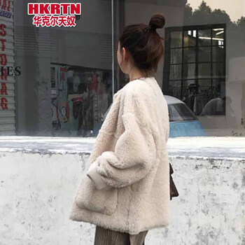 華克爾天奴（V.HUAKEEPTIANNU） 圓領(lǐng) 長(cháng)袖 女 短外套 口袋