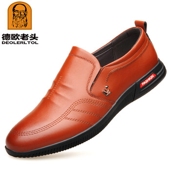 德歐老頭（DEOLERLTOL）男士DF918單鞋平跟棕色 37