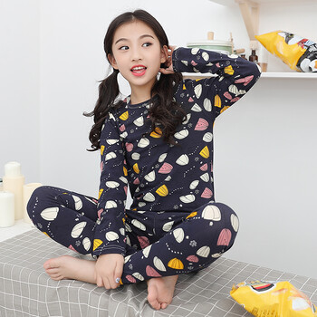 女童加厚棉毛衫褲