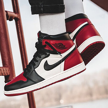 耐克Nike籃球鞋555088-610黑紅腳趾 42