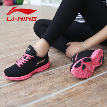 李寧（LI-NING）跑步鞋-3 新基礎黑/蕉紅色 42