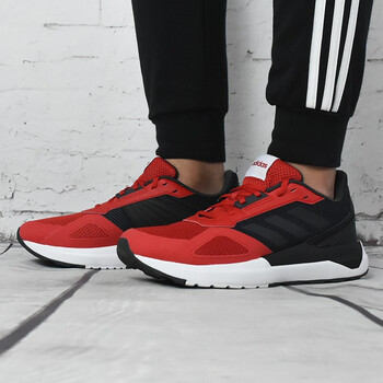 阿迪達(dá)斯（Adidas）跑步鞋紅黑時尚運動BB7433 
