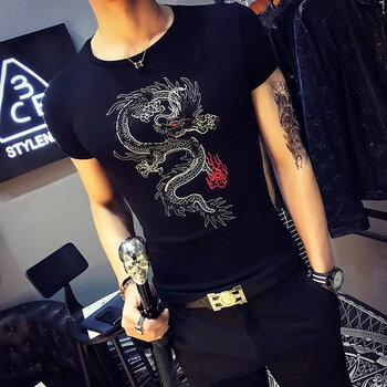 歐波格 短袖 男士T恤 KC黑龍 XL，L，M