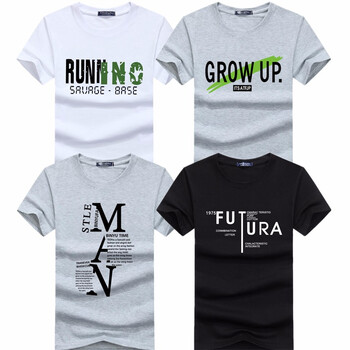 過(guò)迭 短袖 男士T恤 HTY短袖R字母白+UP灰+大M灰+FT黑 S，XL，L，XXXL，XXL，M