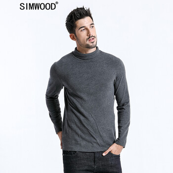 SIMWOOD 長(zhǎng)袖 男士T恤 灰色 