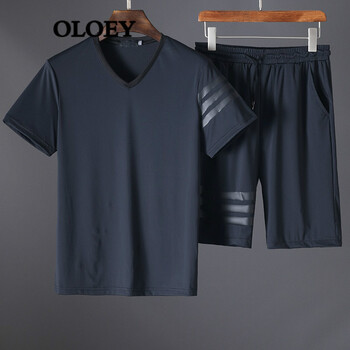 OLOEY 短袖 男士T恤 黑色【中褲款】 