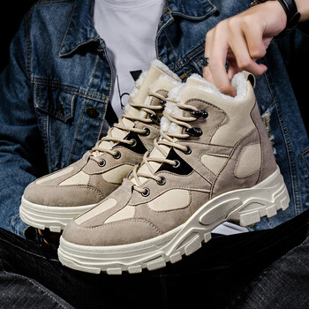 森南●潮鞋（SENNAN TREND SHOES）男士加絨-米色 41