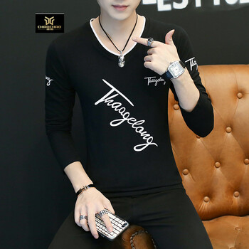 C2潮朝（C2 CHAO CHAO） 長袖 男士T恤 CT06黑色 XL，L，XXXL，M，XXL