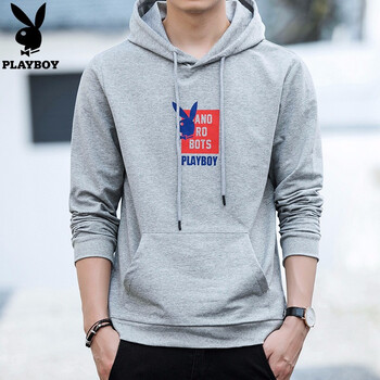 playboy 長(cháng)袖 男士T恤 灰色-302 XL，L，M，XXXL，XXL