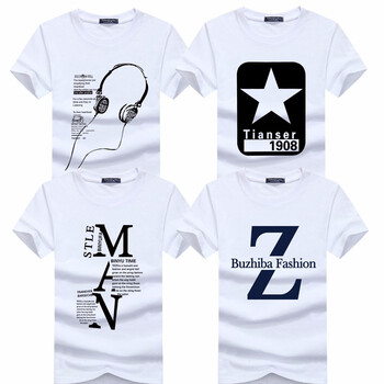 過迭 短袖 男士T恤 HTY短袖耳機(jī)白+五星白+大M白+大Z白 S，XL，L，M，XXXL，XXL