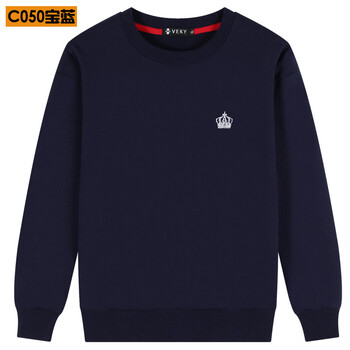 吉普（JEEP） 長(zhǎng)袖 男士T恤 C050寶藍(lán)色 