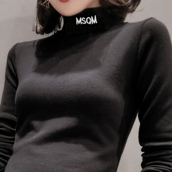 OLOEY 3D，繡花 短袖 T恤 女 半高領(lǐng)