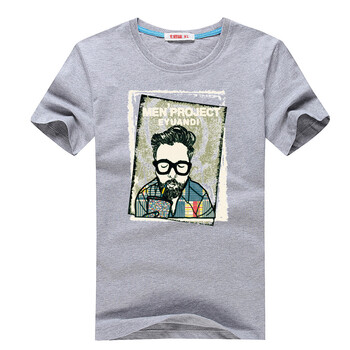 七匹鯊 短袖 男士T恤 灰色 S，XL，L，XXL，加大，M，XXXL