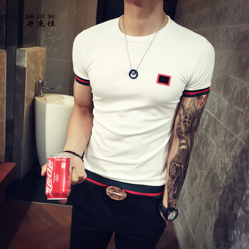 丹杰仕（DAN JIE SHI） 短袖 男士T恤 T05白色 M