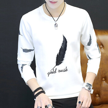 古萊登（GODLIKE） 長袖 男士T恤 羽毛衛(wèi)衣白色 XL，L，XXL，M，XXXL
