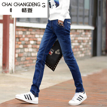 暢登（CHANGDENG） 修身褲 商務(wù)休閑 男士牛仔褲