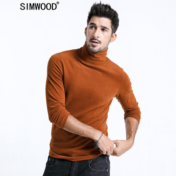 SIMWOOD 長(zhǎng)袖 男士T恤 駝色 