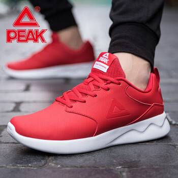 匹克（PEAK）跑步鞋大紅（皮面） 