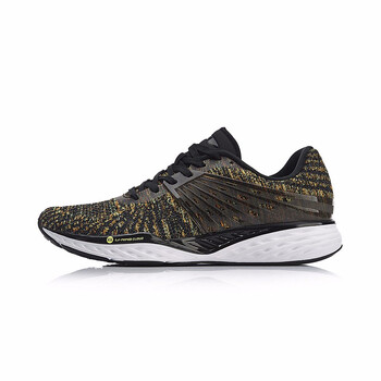 李寧（LI-NING）跑步鞋標(biāo)準(zhǔn)黑/熒光亮綠/熒光耀橙 