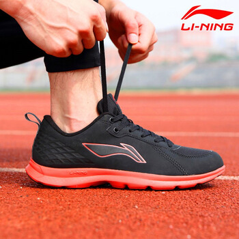 李寧（LI-NING）跑步鞋紅顏黑 42