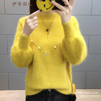 圓領(lǐng)長(zhǎng)袖針織衫，讓你舒適又大方